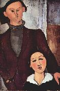 Amedeo Modigliani Portrat des Jacques Lipchitz mit seiner Frau oil painting reproduction